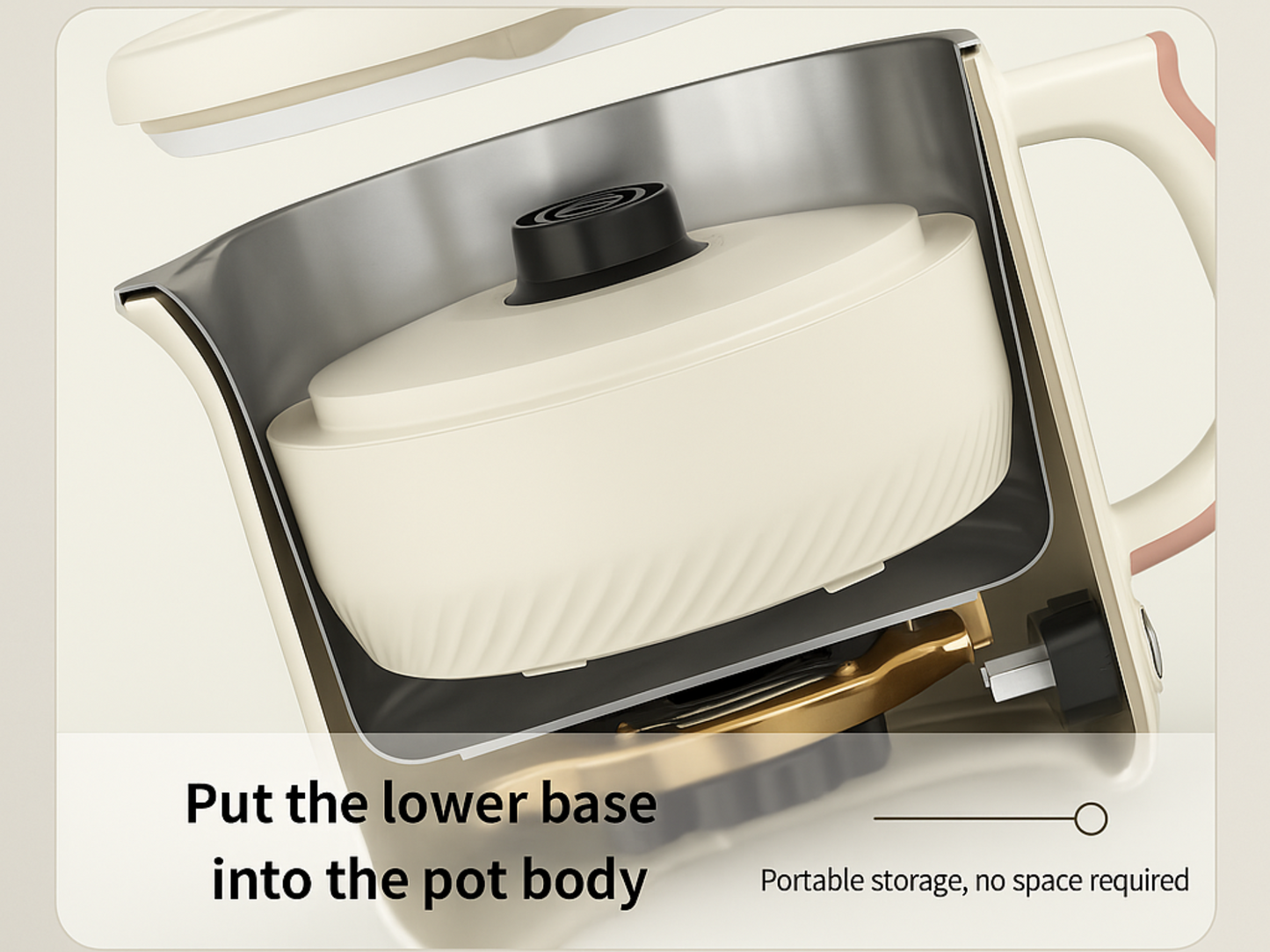2025 New 3 in 1 Multifunctional Rice Cooker Portable Small Travel Electric Kettle Household Foldable Electric Cooker Hot Pot